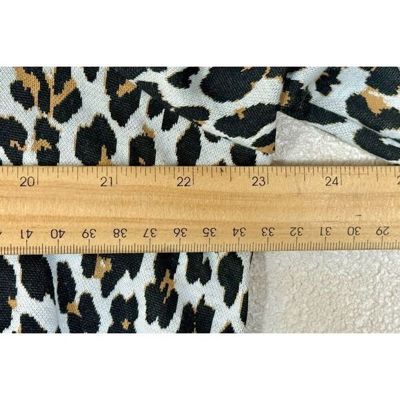 ASOS Long Sleeve Cheetah Print Lightweight Sweater Midi Dress Women's 12 - Picture 9 of 9